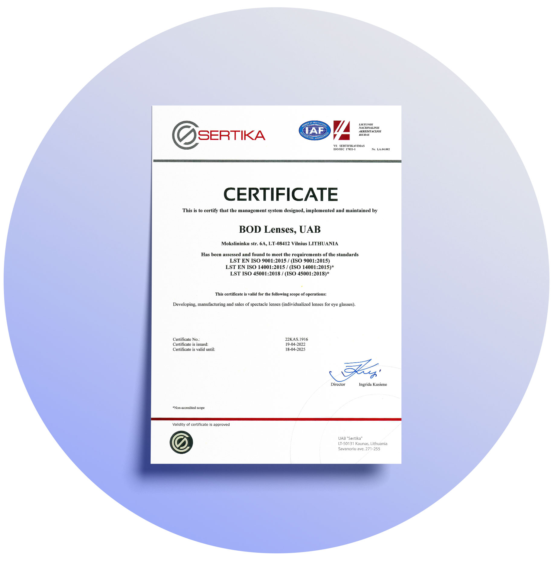 medical device certification